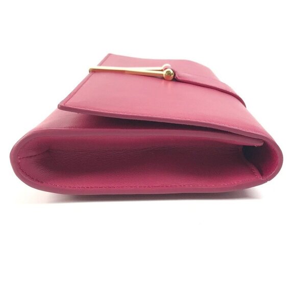 Saint Laurent 311213  Y line Logo flap bag pouch Clutch bag Leather pink/Gold - Picture 2 of 15